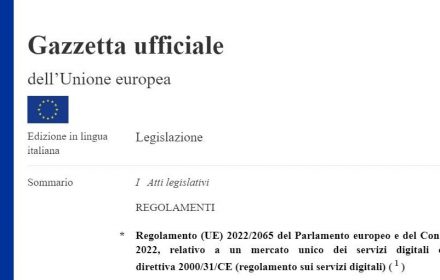 Gazzetta ufficiale Digital Service Act